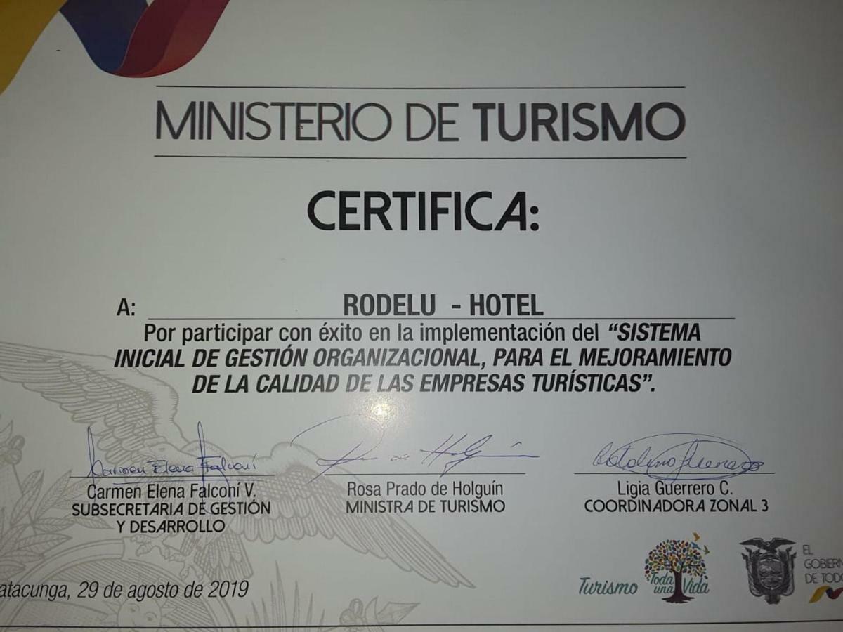 Hotel Rodelu Latacunga Bagian luar foto
